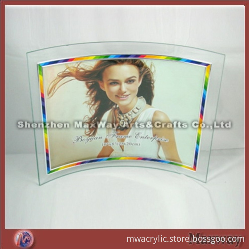 Curved High Grade Freestanding Acrylic Picture Frame Photo Frame